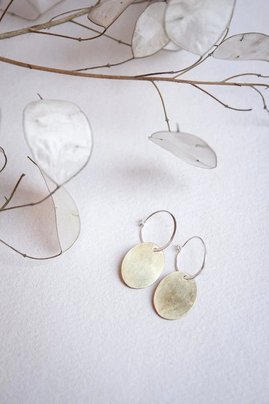 Minimal Oval Drops - Recycled Silver