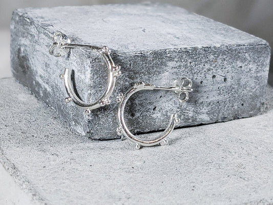 Small bubble hoops | Sterling Silver