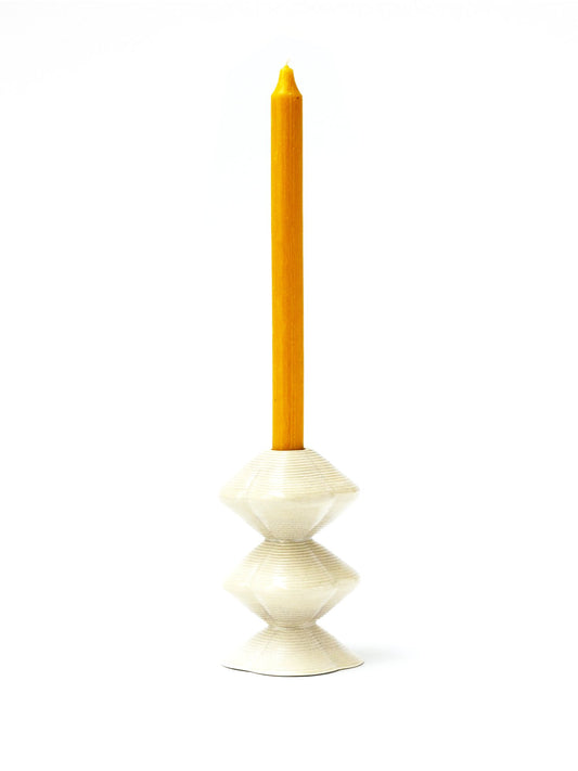 Tall White Harriet Caslin Candle Holder