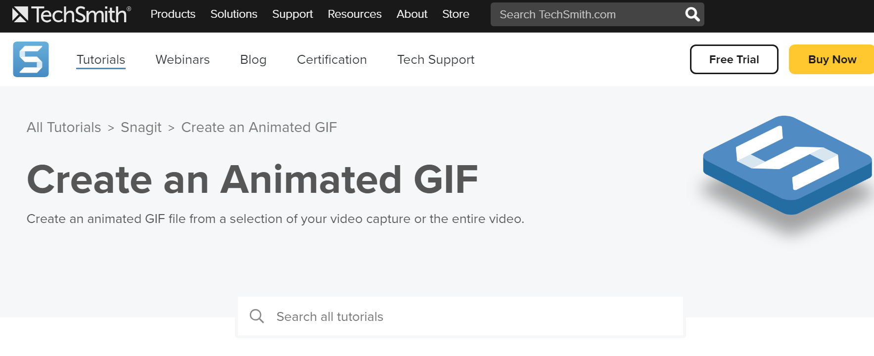 Snagit GIF maker